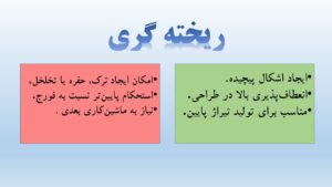 مزایا و معایب ریخته گری
